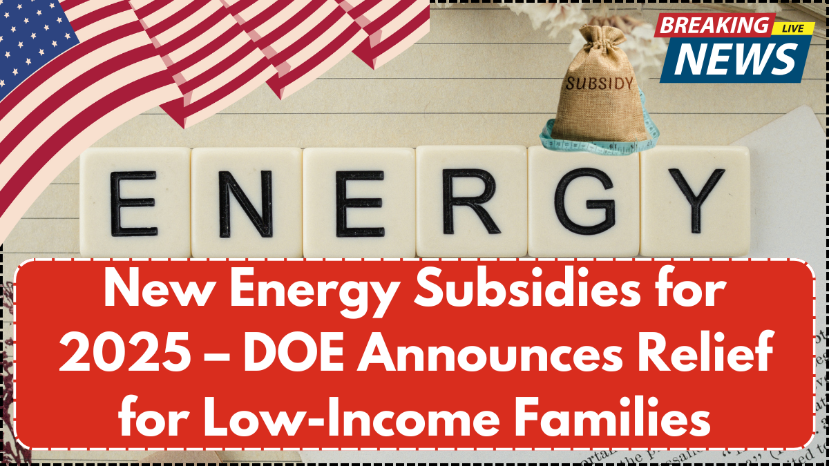 New Energy Subsidies for 2025 – DOE Announces Relief for Low-Income Families